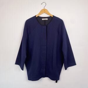 Humanoid Poncho Style Jacket Navy/Black XS